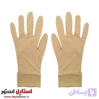 دستکش زنانه رانندگی سیلکا رنگ کرم