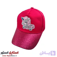 کلاه کپ دخترانه مدل تک شاخ کد 1600 رنگ صورتی - استایل استور