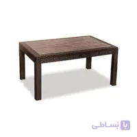 میز جلو مبلی حصیری ناصر پلاستیک طرح مستطیل کد 421