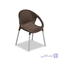 صندلی حصیری ناصر پلاستیک پایه فلزی مدل 996