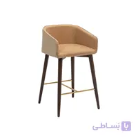 صندلی کانتر دسته دار نظری مدل نایس پایه چوبی