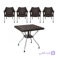 ست میز و صندلی 4 نفره ناصر پلاستیک مدل 991-623