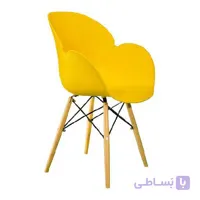 صندلی بنیزان مدل صدف پایه چوب S500