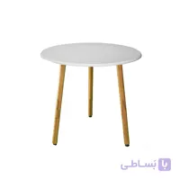 میز 3 پایه بنیزان مدل چوبی استوانه ای قطر ۸۰