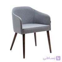 صندلی میلانو دسته دار پایه چوبی نظری