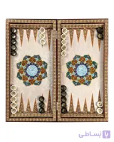 تخته نرد خاتم کاری نقاشی تذهیب طرح نیایش کد 10431