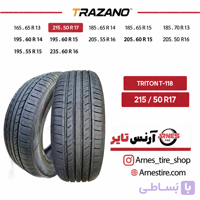 لاستیک ترازانو سایز 205/50R17 مدل TRITON T-118