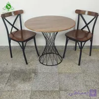 میز و صندلی ناهارخوری چهار نفره فلزی مدل لهستانی