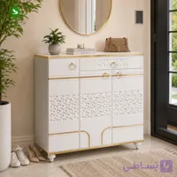 جاکفشی سه درب MDF وکیوم مدل ترنم