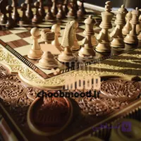 مهره شطرنج چوبی دست ساز (ست 32 عددی)