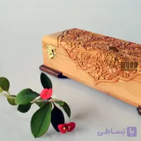 جعبه جا قلمی منبت‌کاری پایه دار (ریز نقش)