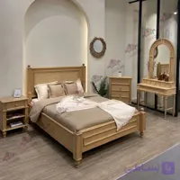 سرویس خواب دو نفره چوبی مدل الا