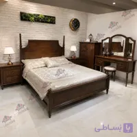 سرویس خواب دو نفره چوبی مدل اطلس