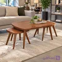 میز جلو مبلی و عسلی چوبی کمجا