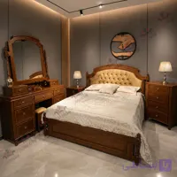 سرویس خواب دو نفره چوبی مدل بیلاند