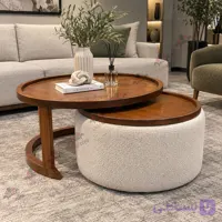 میز جلو مبلی چوبی پارچه ای پاتریک