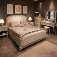 سرویس خواب دو نفره چوبی مدل بلوط