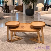 میز جلو مبلی عسلی کمجا مدل لپ تابی گرد لبه دار