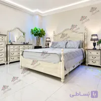 سرویس خواب دو نفره چوبی مدل لارا