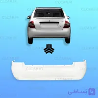 سپر عقب تیبا 2 رنگ سفید با کیفیت شرکتی کد (SA-TBA2)