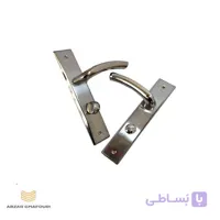 دستگیره در چوبی سرویس خالدار کروم