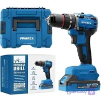 دریل شارژی 20 ولت چکشی دو باطری براشلس ویوارکس مدل VR2010-BLX