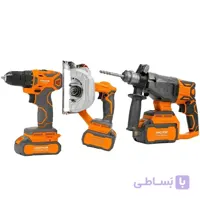 کیت سه دستگاه آنکور اره گردبر و بتن کن و دریل شارژی (برق کاری) مدل DCH1-DCR1-DCE1