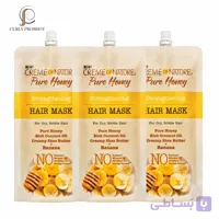 ماسک مو داخل حمام ترمیم ساقه و جلوگیری از موخوره موز نیچر Creme of Nature Pure Honey Strength & Moistrure Banana Hair Mask