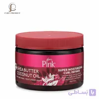 کرم فر کننده و آبرسان عمیق مو پینک Lusters Pink Shea Butter Coconut Oil Super Moisturizing Curl Definer 312g