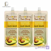 ماسک مو داخل حمام ضد وز قوی آووکادو نیچر Creme of Nature Pure Honey Smoothing & Frizz Control Avocado Hair Mask