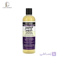 شامپو مناسب کف سر چرب و ساقه خشک هسته انگور آنت جکیز Aunt Jackie’s Curls & Coils Power Wash Intense Moisture Clarifying Shampoo