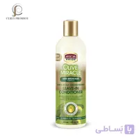 کرم آبرسان ضد موخوره و محکم کننده ساقه آفریکن پراید African Pride Olive Miracle Leave-In Conditioner 355ml