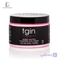 کرم فر کننده و آبرسان رز واتر Tgin حجم 340گرم Thank God It’s Natural (Tgin) Rose Water Hydrating Curl Cream