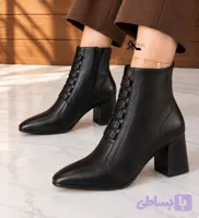 بوت جلو مربعی پاشنه دار زنانه ds02403