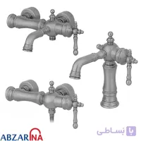 ست شیرآلات نگین کروم مات قهرمان
