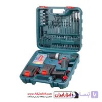کیت 53 عددی دریل چکشی شارژی 18 ولت دو باطری رونیکس مدل RS-8019