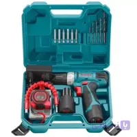 کیت 19 عددی دریل شارژی 12 ولت دو باطری رونیکس مدل RS-8012