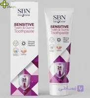 خمیر دندان اس بی ان مدل Sensitive مناسب برای دندان‌های حساس حجم ۱۲۰ میلی لیتر