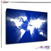 تابلو دکوراتیو نقشه جهان R8938