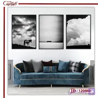 تابلو سه تکه اسب مدرن L120460