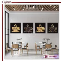 تابلو طرح فنجان قهوه 4 تکه K184280
