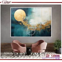 تابلو دکوراتیو ماه طلایی R120646