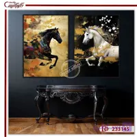 تابلو مدرن اسب طلایی - تلفیق انرژی و وقار  P233145