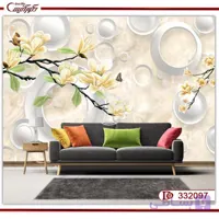 پوستر سه بعدی گل و پروانه 332097