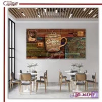 تابلو طرح فنجان قهوه E365797