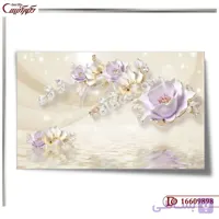 کاغذ دیواری سه بعدی گل 9898