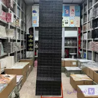 دیوارپوش فومی رولی پشت چسبدار طرح آجر مشکی ضخامت 2.5 میلیمتر کد 405-152