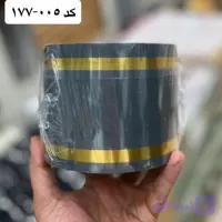 قرنیز فومی پشت چسبدار طوسی سیر نوار طلایی کد 005-177 عرض 10 سانتیمتر