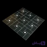 بین کابینتی طرح شمسه مشکی مات نگین دار کد R462