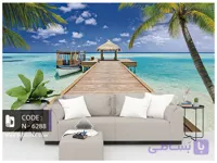 پوستر طبیعت طرح لنگرگاه ساحلی کد N-6288